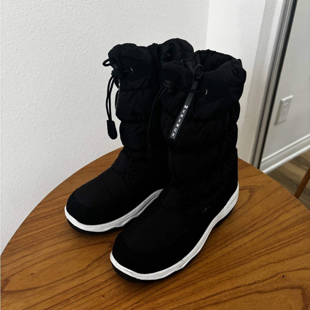 Cior Black Winter Boots Water Resistant Fur